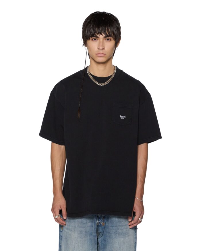 stamp ekcess pocket ss tee black