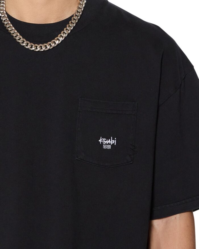 stamp ekcess pocket ss tee black